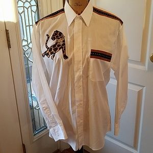 Liz Bentley Design Leopard Blouse Boca Raton Sz:S